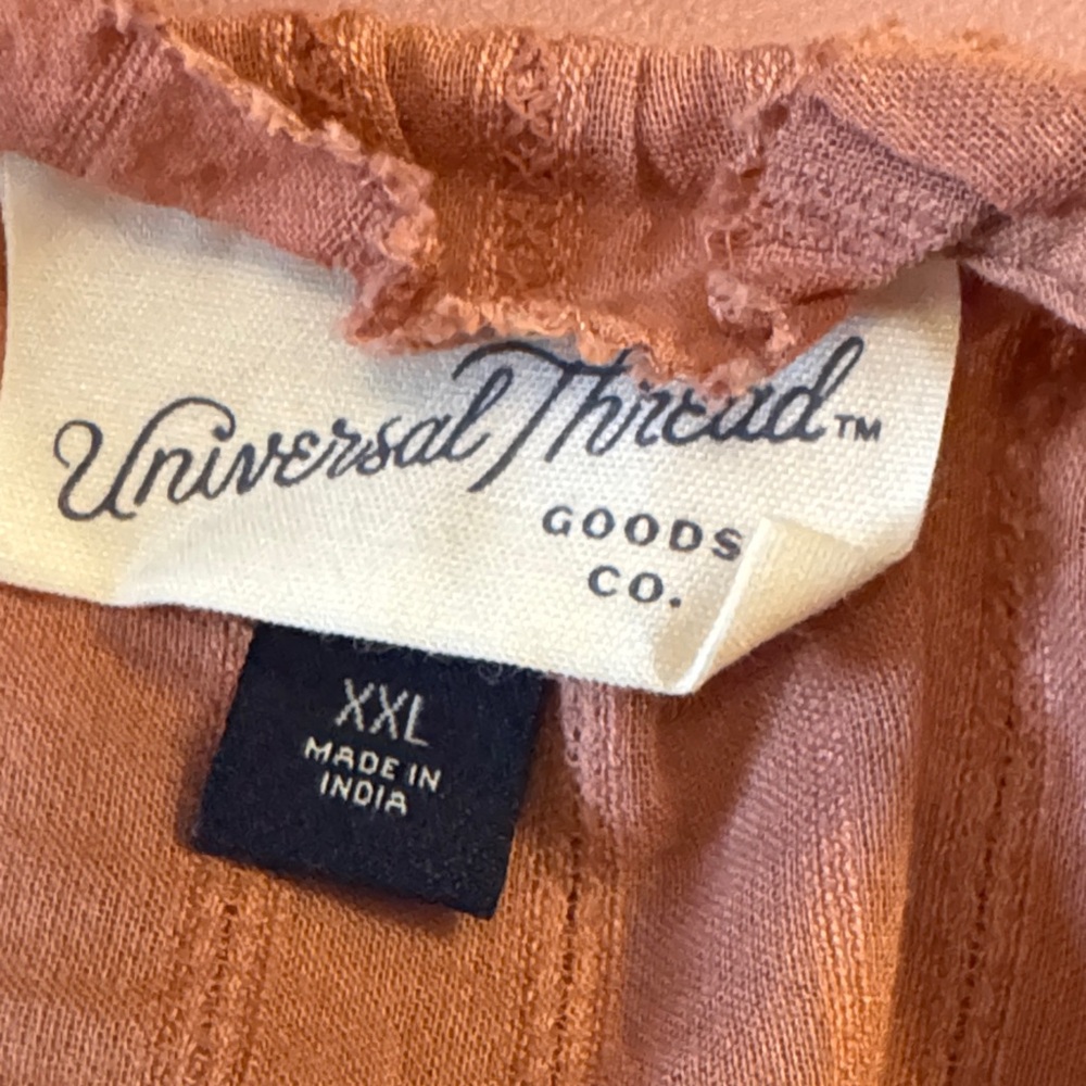 Universal Thread Rust Eyelet Ruffled Short Sleeve Blouse - Picture 2 of 4
